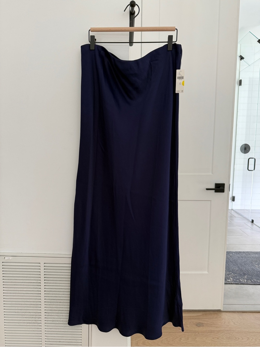 NWT By Anthropologie Tilda Maxi Slip Skirt Navy XL